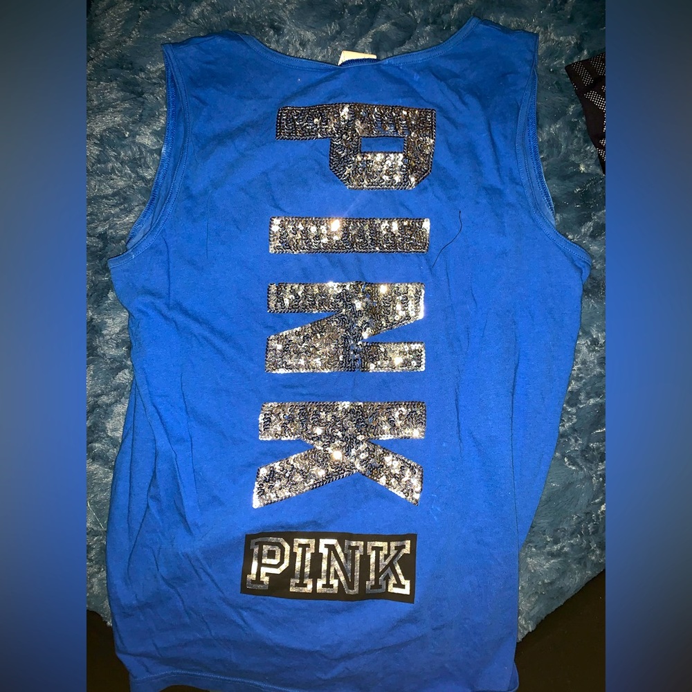Victoria’s Secret PINK bling sleeveless tee- Large